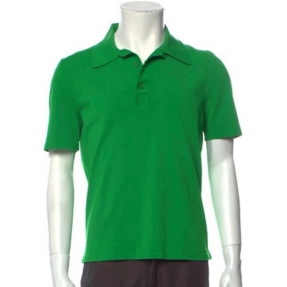 Bottega Veneta Parakeet Green Polo Shirt - Picture 1 of 15